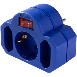 POWERTEC ELECTRIC Abschaltbarer Zwischenstecker - Blau