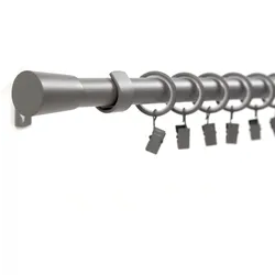 GARDINENSTANGE 1-lauf Wandmontage Kegel 180cm