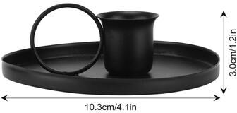 Uplift Essentials Retro Wrought Iron Chamberstick black
