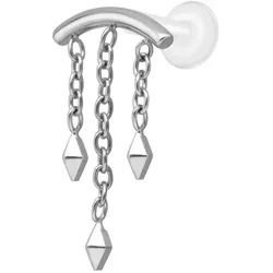 PTFE Labret mit Innengewinde + Titan-Aufsatz WINDSPIEL