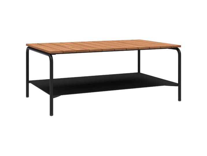 SACKit Salontisch Patio schwarz Teak Massivholz