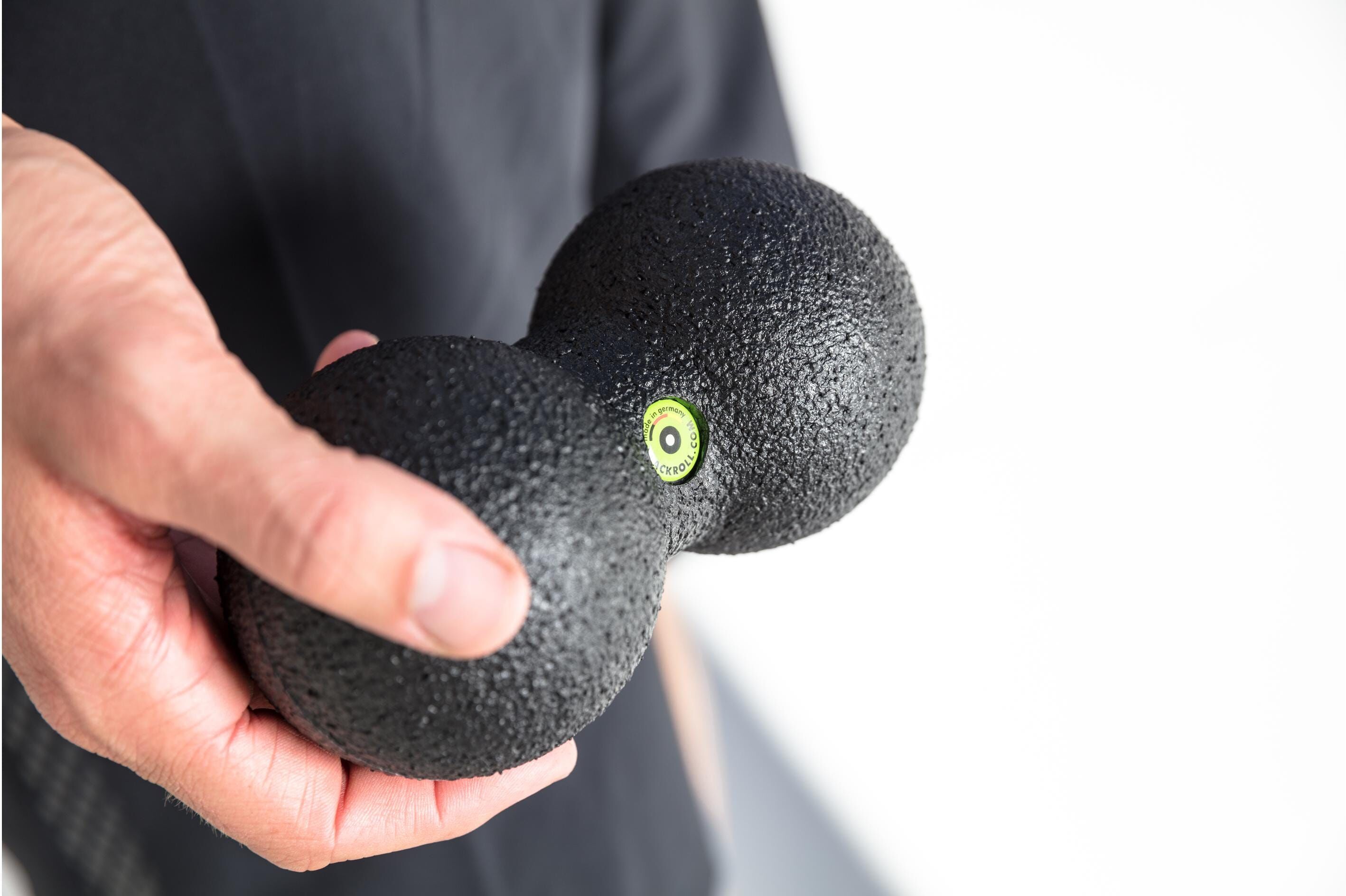 Faszienrolle BLACKROLL "Duoball 8 cm", schwarz, MassagegeräteB:8cm H:8cm, Faszienrolle, B:8cm H:8cm schwarz Einheitsgröße