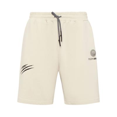 Bermudas PLEIN SPORT "Scratch", Herren, Gr. XS, US-Größen, grau (10, grau), Obermaterial: 87% Baumwolle, 13% Polyester, Hosen Bermudas