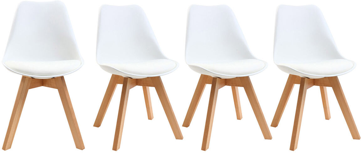 Miliboo Design-Stühle Weiß 4er-Set PAULINE
