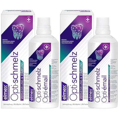 Elmex Opti-schmelz Professional Zahnspülung 2x 2x400 ml Spüllösung