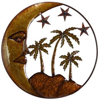 Studio 350 Copper Iron Rustic Outdoor Wall Decor 21 x 21 x 1 - 21 x 1 x 21Round