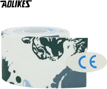 Inspire Curations AOLIKES Printed Kinesiology Tape Waterproof Sports Muscle Tape For Muscle & Joint Support tiger Style