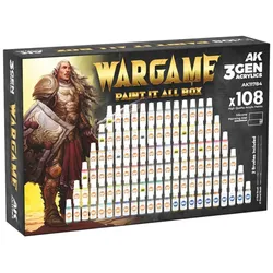 AK Wargame Paint It All Box 108 Colors 3Gen