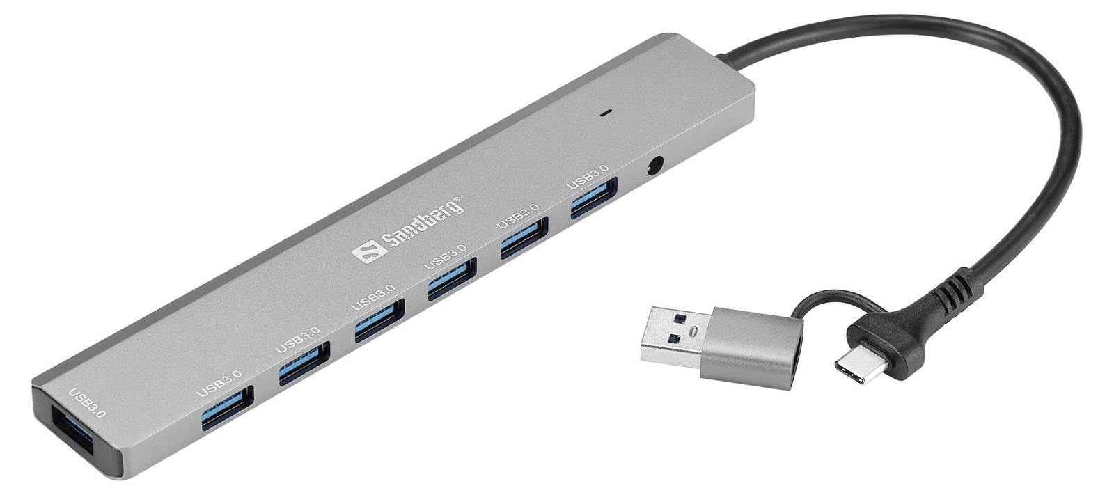 Sandberg USB-C/A naar 7-poorts USB 3.0 hub
