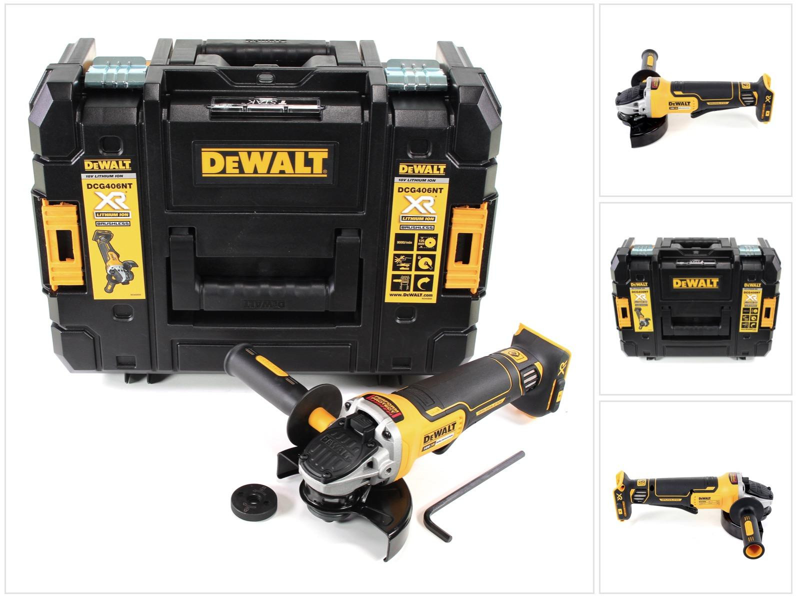 DeWalt DCG 406 NT accu haakse slijper 18V 125mm Brushless Solo met TSTAK