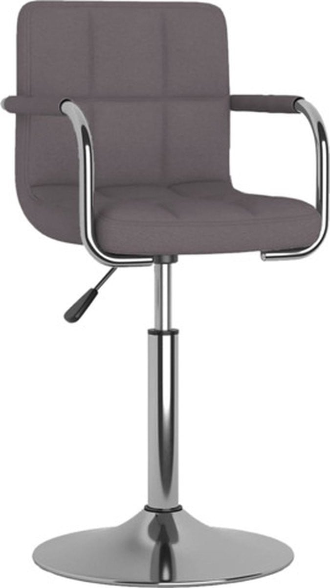 vidaXL Barkruk met armleun, stof, taupe
