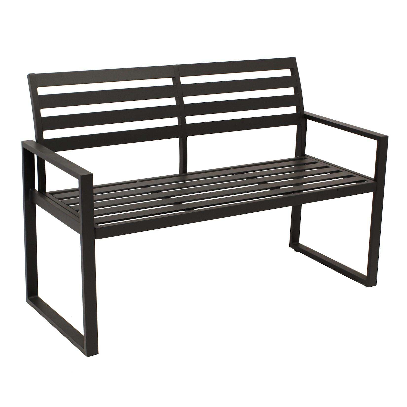 Bank 2-sitzer ATLANTA, Aluminium schwarz