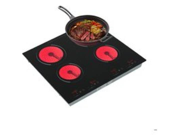 Plaque de cuisson électrique encastrée 4 zones de cuisson 1800 W 1200 W 9 niveaux de chauffage temporisateur commande tactile