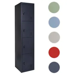 Schließfach Boston T163, Schließfachschrank Wertfachschrank Spind, Metall 180x38x45cm ~ anthrazit