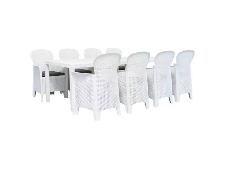VidaXL - Gartentisch und -stuhl plastik, One Size, Weiss