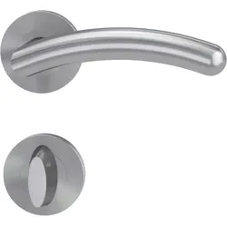 GRIFFWERK Rosettengarnitur SAVIA K4 PROFESSIONAL Schraubrosette- Edelstahl matt-WC