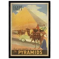POSTER Pyramiden Vintage A3 Rahmenlos