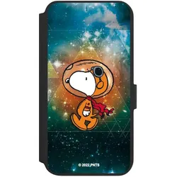 Nivocase Klapphülle für Samsung Galaxy S22+ Handyhülle aus Kunst Leder NIVOflip schwarz Astronaut (Samsung Galaxy S22+), Smartphone Hülle, Schwarz