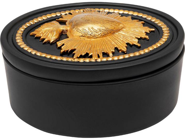 Dose KARE DESIGN Dekodose , schwarz, B:15cm H:8cm T:11,5cm, Polyresin (Kunststein), Aufbewahrungsboxen, Dose, ideal für Schmuck, Schlüssel, Kleingeld, Haargummis u.a. Kleinteile