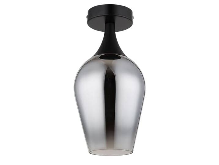 Kleine Deckenleuchte Lampenschirm Rauchglas, Ø15cm