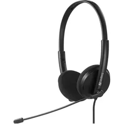 Sandberg USB-C Office Headset (Kabelgebunden, USB-C), Office Headset, Schwarz