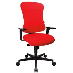 Topstar Bürostuhl »Art Comfort« ohne Armlehnen mit schwarzem Fußkreuz rot