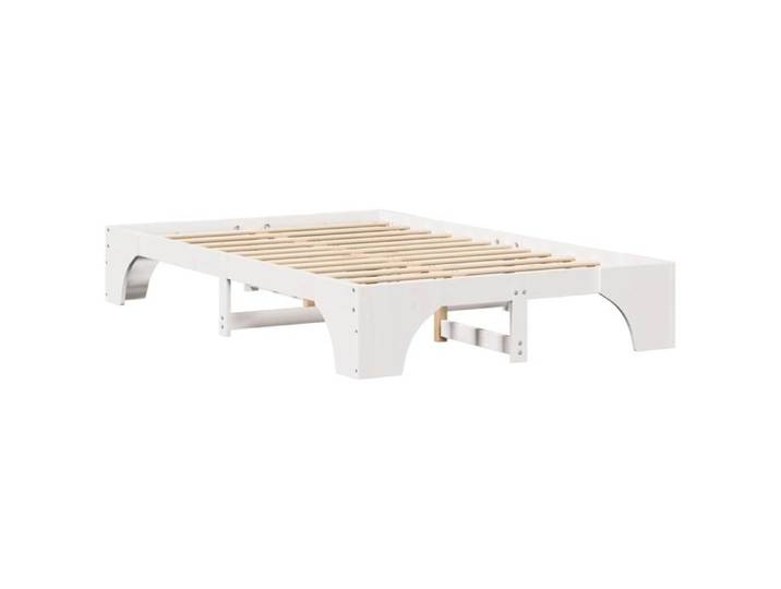 PROMOTION Lit 2 personnes - Cadre de lit Blanc - Bois massif 120 x 190 cm Cadre de lit 95917 - BestMeuble