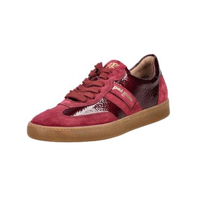 Sneaker PAUL GREEN "Paul Green Sneaker Leder", Damen, Gr. 37, rot (wine lack), Leder, Schuhe Sneaker