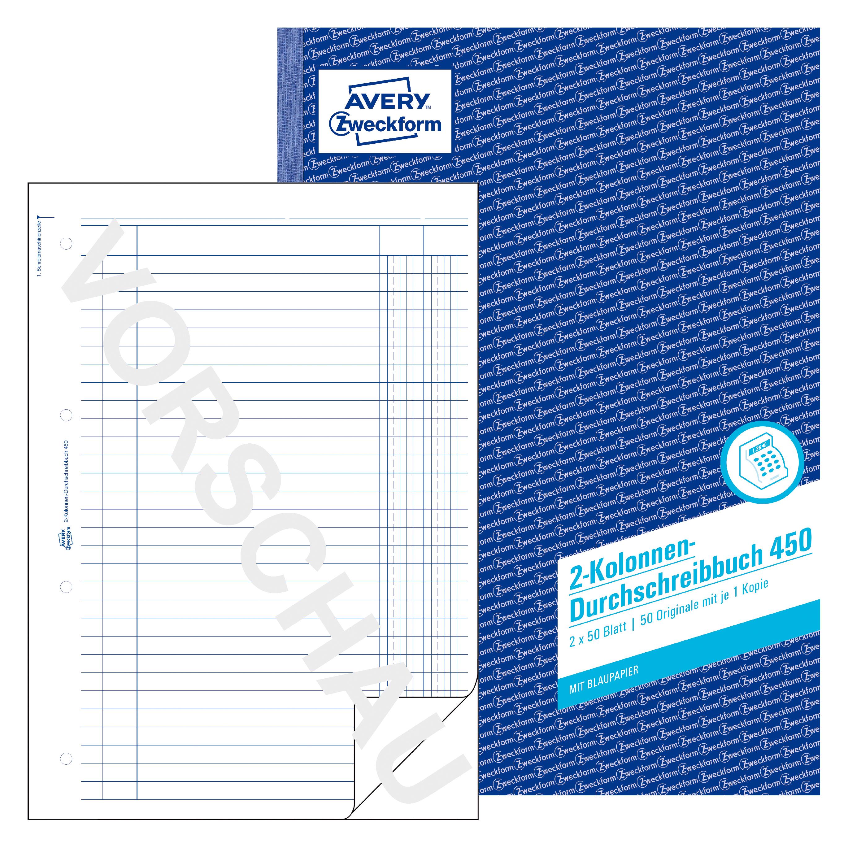 Avery Kolonnen-Durchschreibbuch (50x) (20849956)
