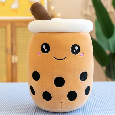 Smart Shopping Spot Kawaii Plush Toys, Soft Boba Plush Bubble Tea Pillow For Babies brown A