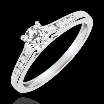 Edenly Solitaire Verlobungsring Altesse - Diamant 0.4 Karat - WeiÃŸgold 18 Kara