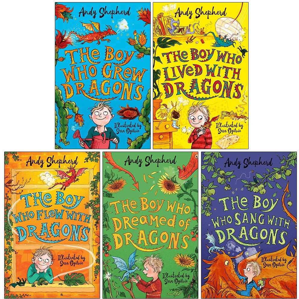 Piccadilly The Boy Who Grew 5 Books Collection Set by Andy Shepherd The Boy Who Grew Dragons, The Boy Who Lived with Dragons, The Boy Who Flew with Dragons, The