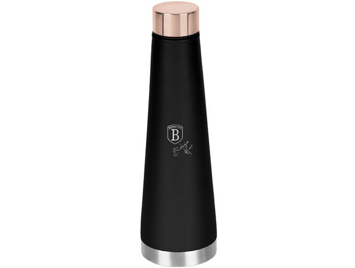 Thermoskanne Edelstahl, isoliert, 0,4L, schwarz-roségold