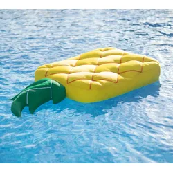 Westmann Stoff Schwimminsel Ananas | Gelb | 68x130x13 cm - Gelb