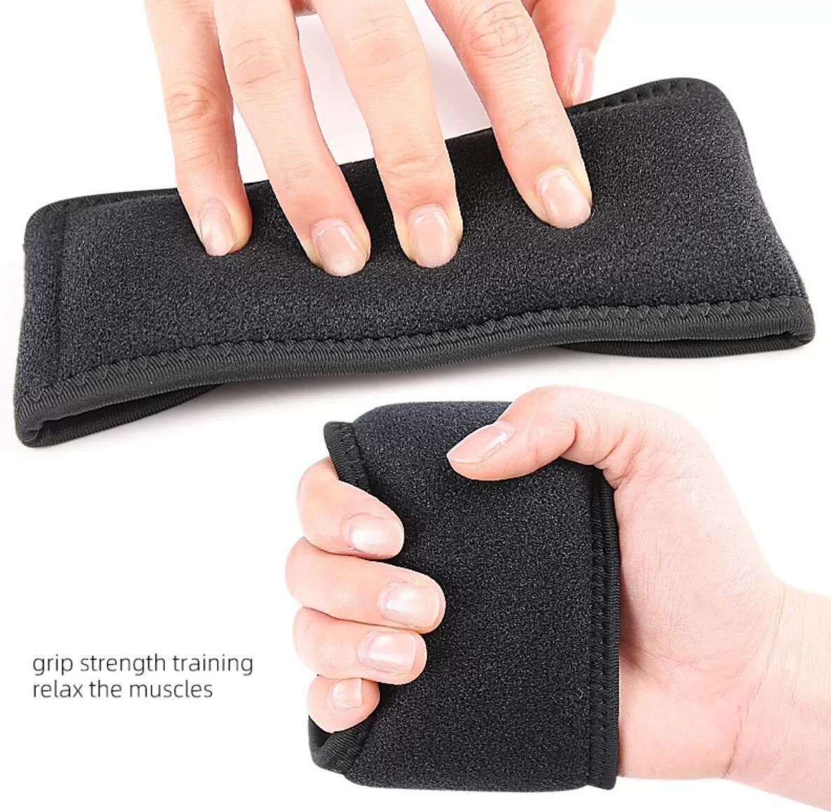 INF Grip Pad – Umlaufende Handgriff-Trainingshilfe mit verstellbarem Klettverschluss für Finger, Daumen und Handfläche