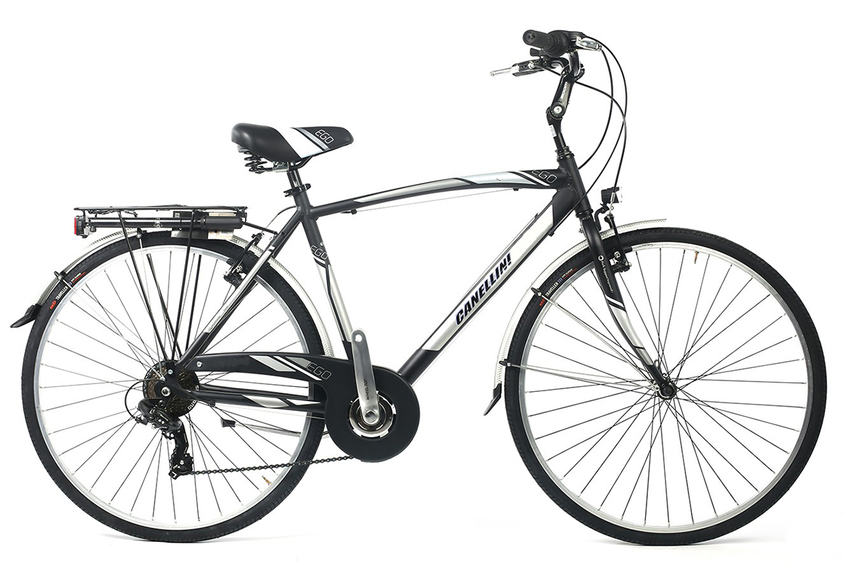Stadtfahrrad Canellini EGO Aluminium herren 21v - Schwarz - Größe 52
