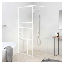 vidaXL, Duschkabine + Duschwand, Adelynn (195 cm, 80 cm, 195 cm)