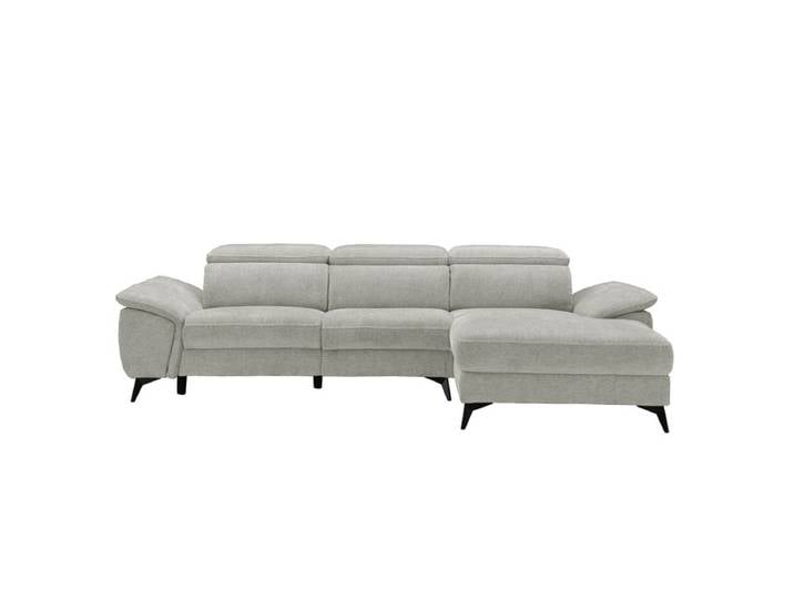 Canapé angle relax méridienn d NEWPORT III tissu gris foncé