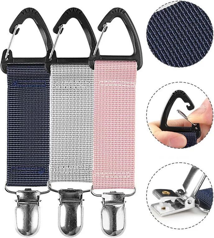 INF 3er-Pack Multifunktionale Aufbewahrungsclips - Ideal für Outdoor, Reise und Sport