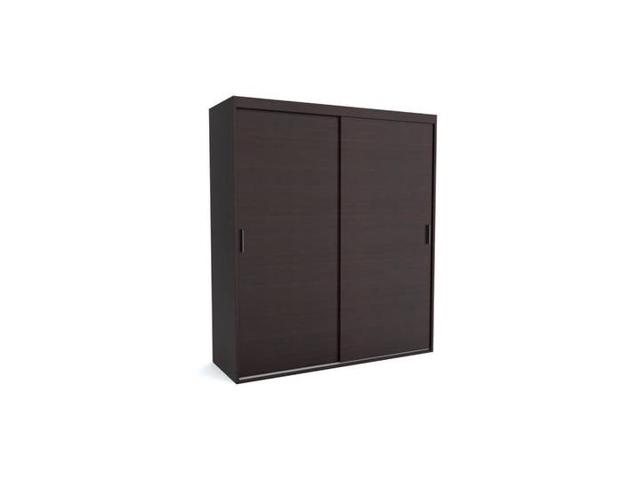 Furnlux Kleiderschrank MAT A Braun 120x60x205 cm, 120x205x60 cm, Schlafzimmer, Kleiderschränke