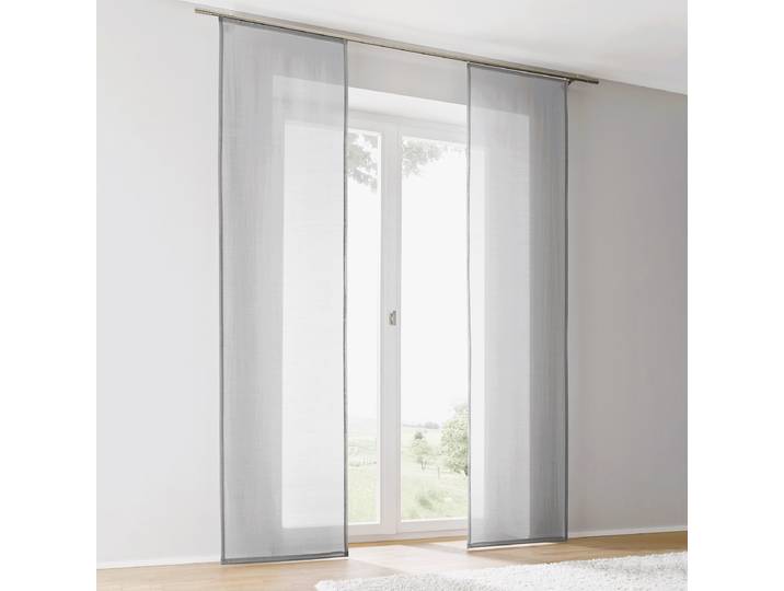Schiebevorhang Enya Uni 225cm Grau/Grau