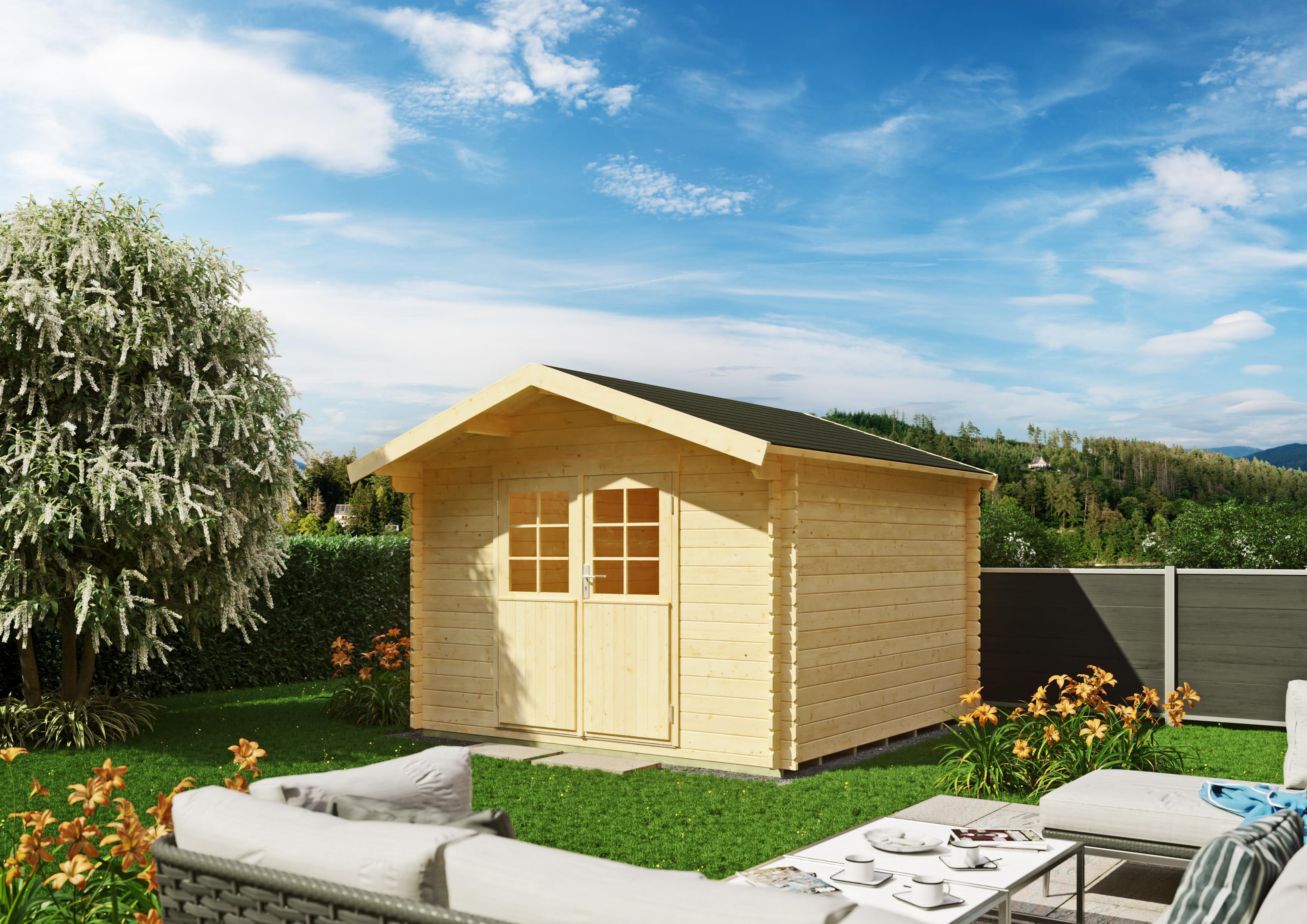 Gartenhaus Vernon III 3,00x3,00 m - inklusive langlebigem EPDM-Dach