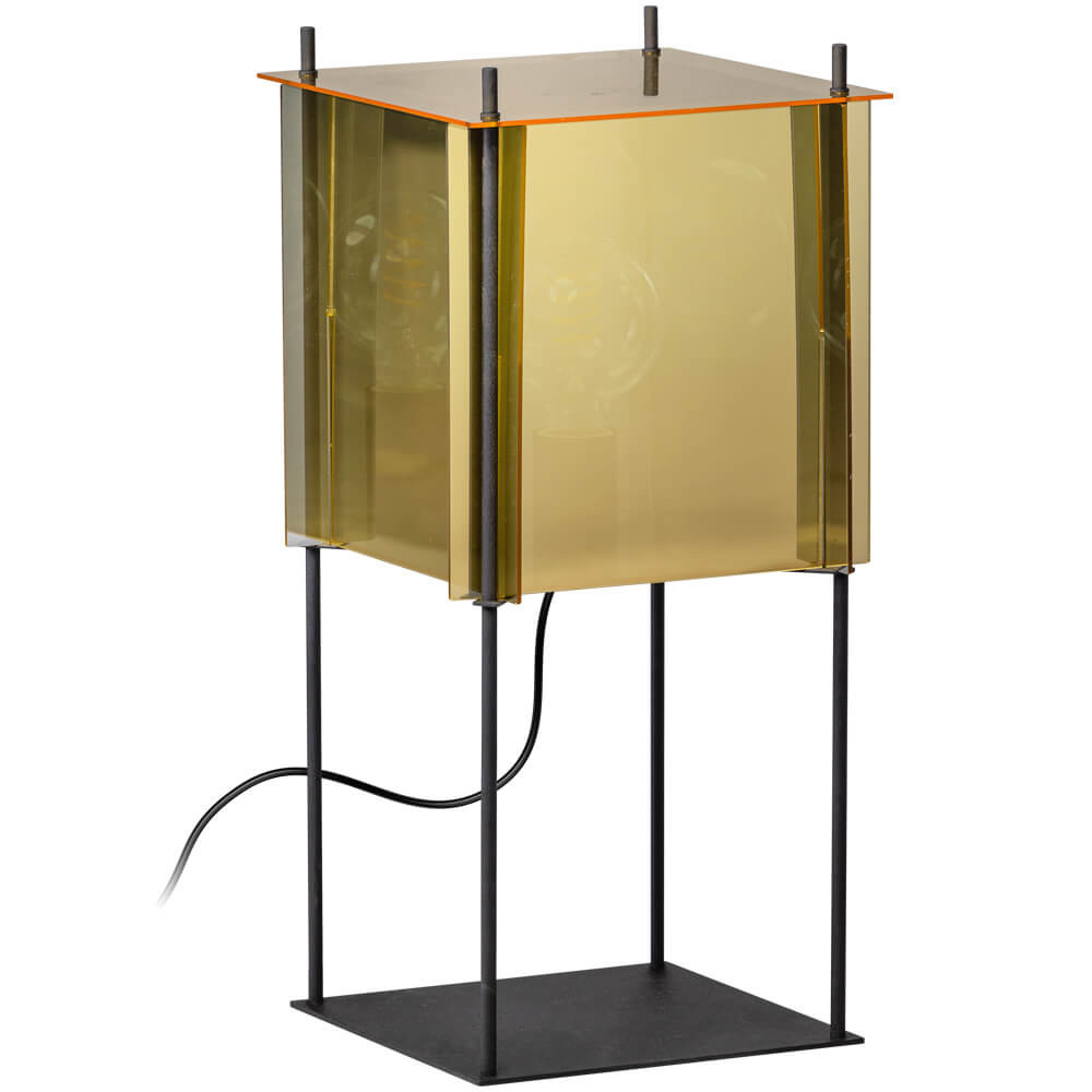 ETH Cube Vierkante Tafellamp - Zwart - Hoogte: 53 cm