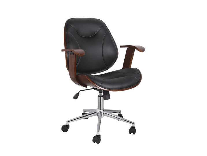 Bürostuhl Leder GATSBY braun/schwarz