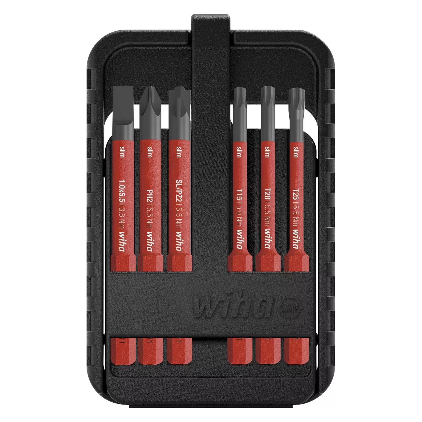 Wiha Bit Set slimBit electric (Schraubschlitz) (45804)