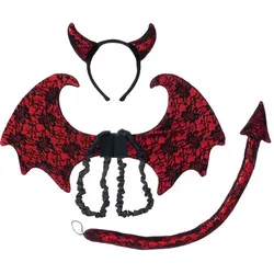 Set "Teufel", rot/schwarz