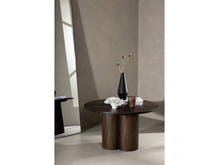 Venture Home Olivia, runder Couchtisch, modern & elegant, Ø 80 cm Sofatisch, MDF, rund, sanft geformt, anspruchsvoll, klar