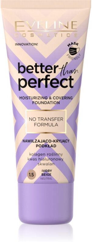 Eveline Cosmetics Better than Perfect Foundation high cover foundation with moisturising effect shade 1.5 Ivory Beige Neutral 30 ml
