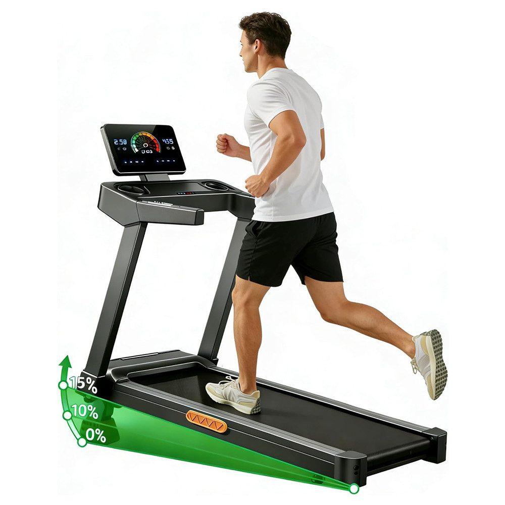 ROBORE L20 Klappbares Laufband mit 15 % Steigung, 3,5 PS leiser Motor, 180 kg Belastbarkeit & Gelenkschutz - Ideal für Zuhause & Büro