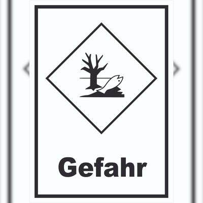 HB-Druck Schild Kenn­zeichen Umwelt­gefähr­dend Gefahr Fisch Wasser Baum hochkant A5 (148x210mm)